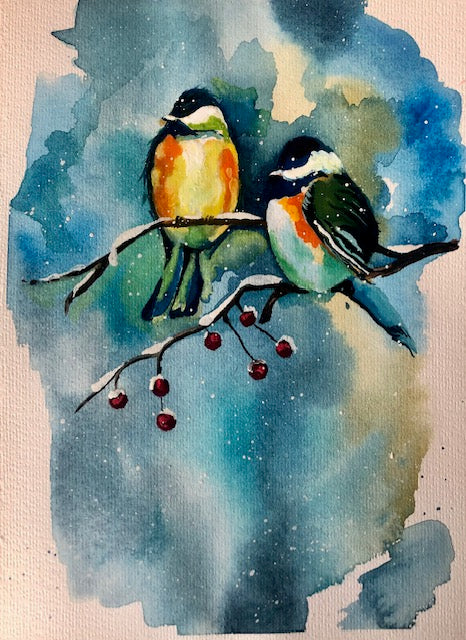 Birds in the snow