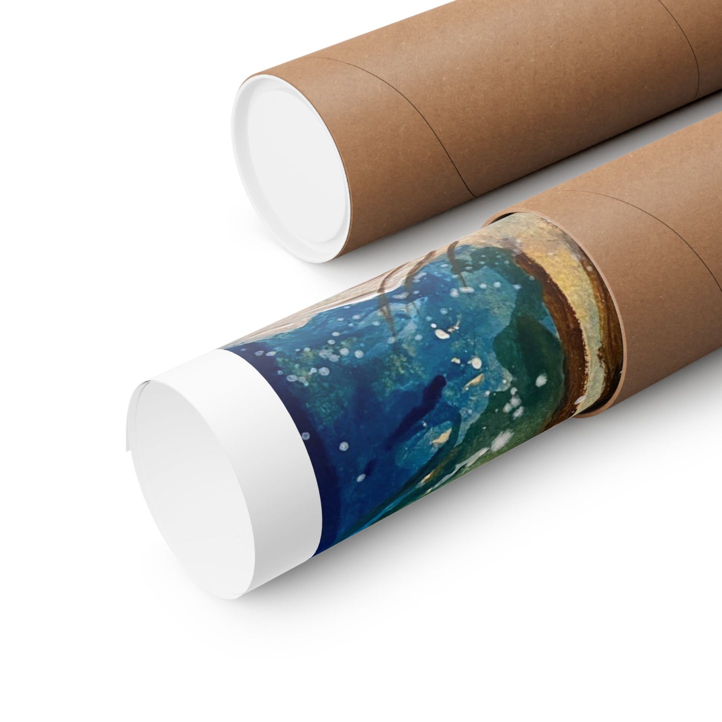 Winter Deer Poster — Matte Vertical Wildlife Art Print