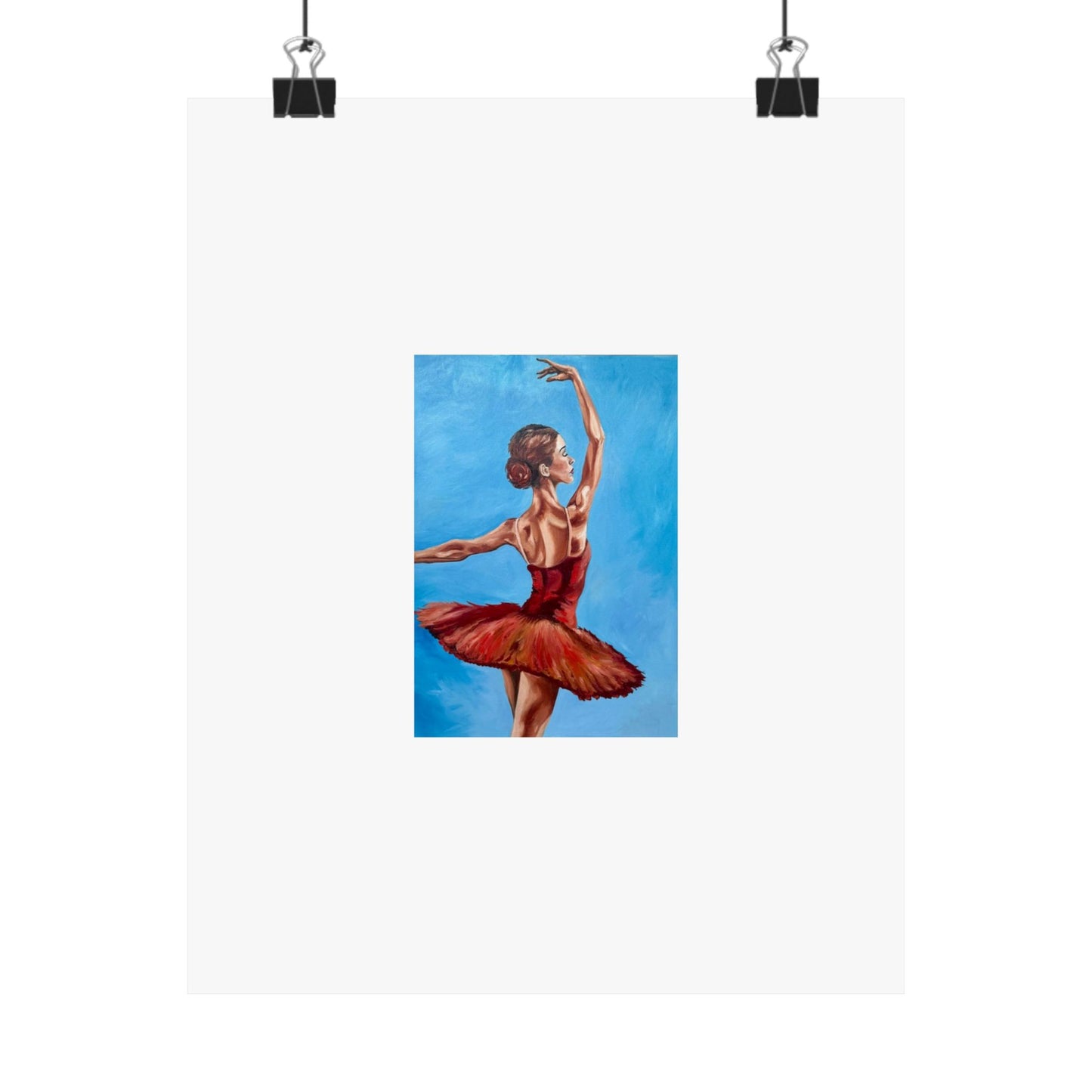 Ballerina Dance Matte Poster — Vertical Ballet Art Print