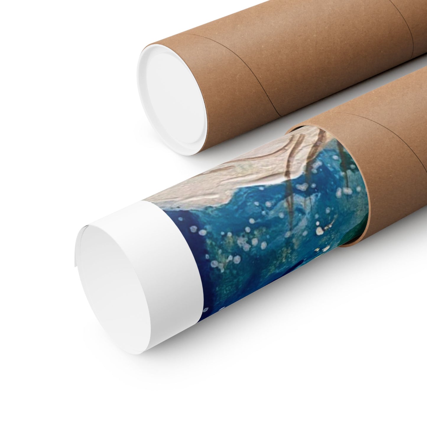 Winter Deer Poster — Matte Vertical Wildlife Art Print