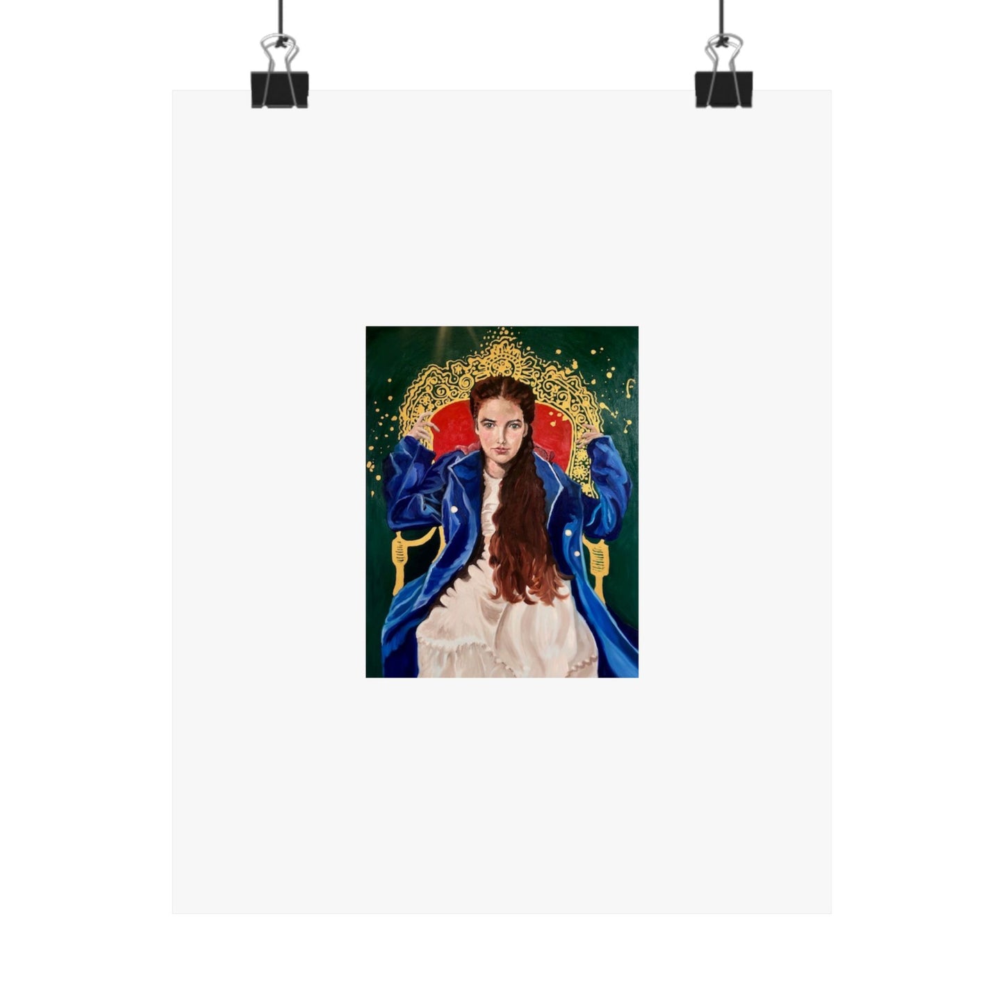 Matte Vertical Poster — Royal Girl Portrait Print