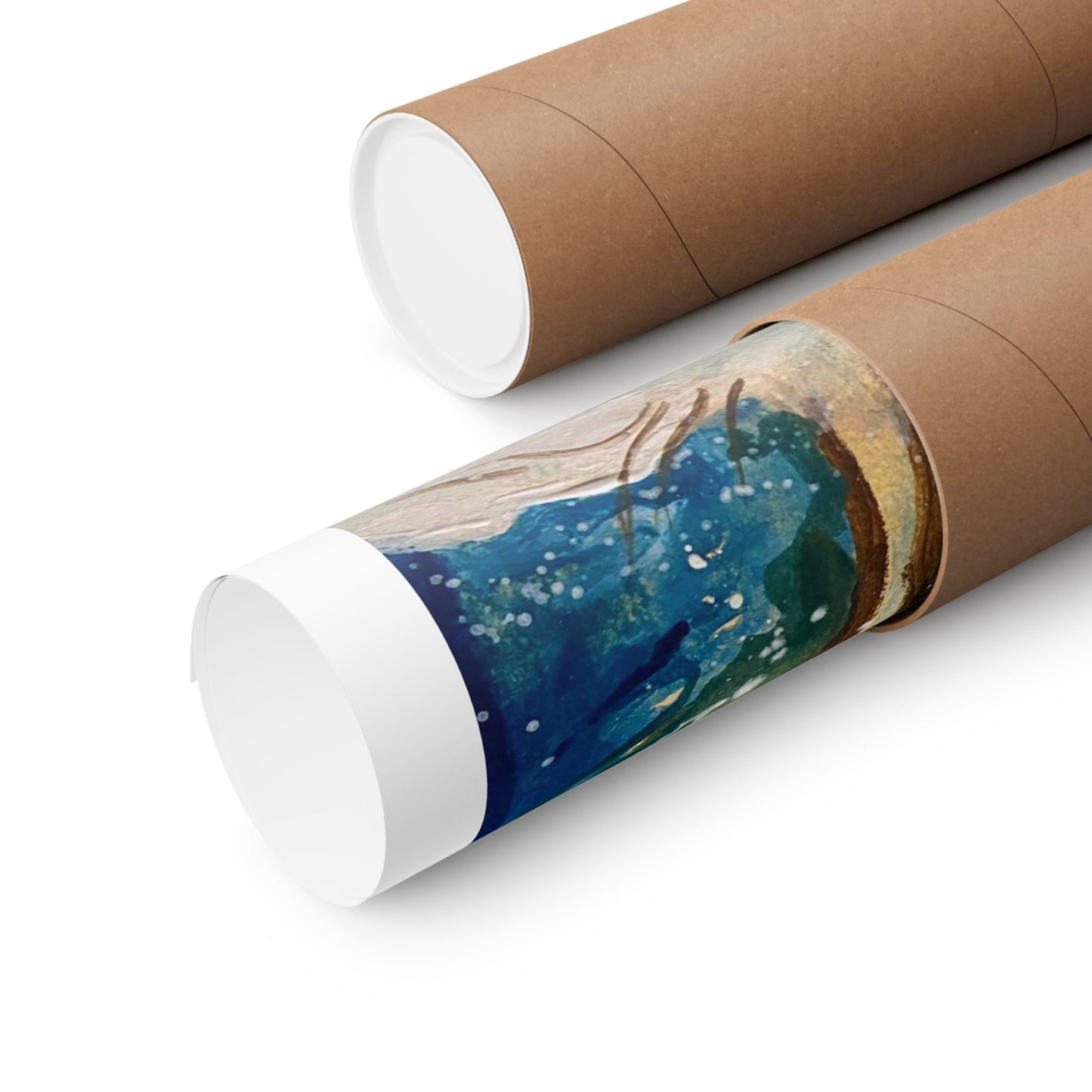 Winter Deer Poster — Matte Vertical Wildlife Art Print